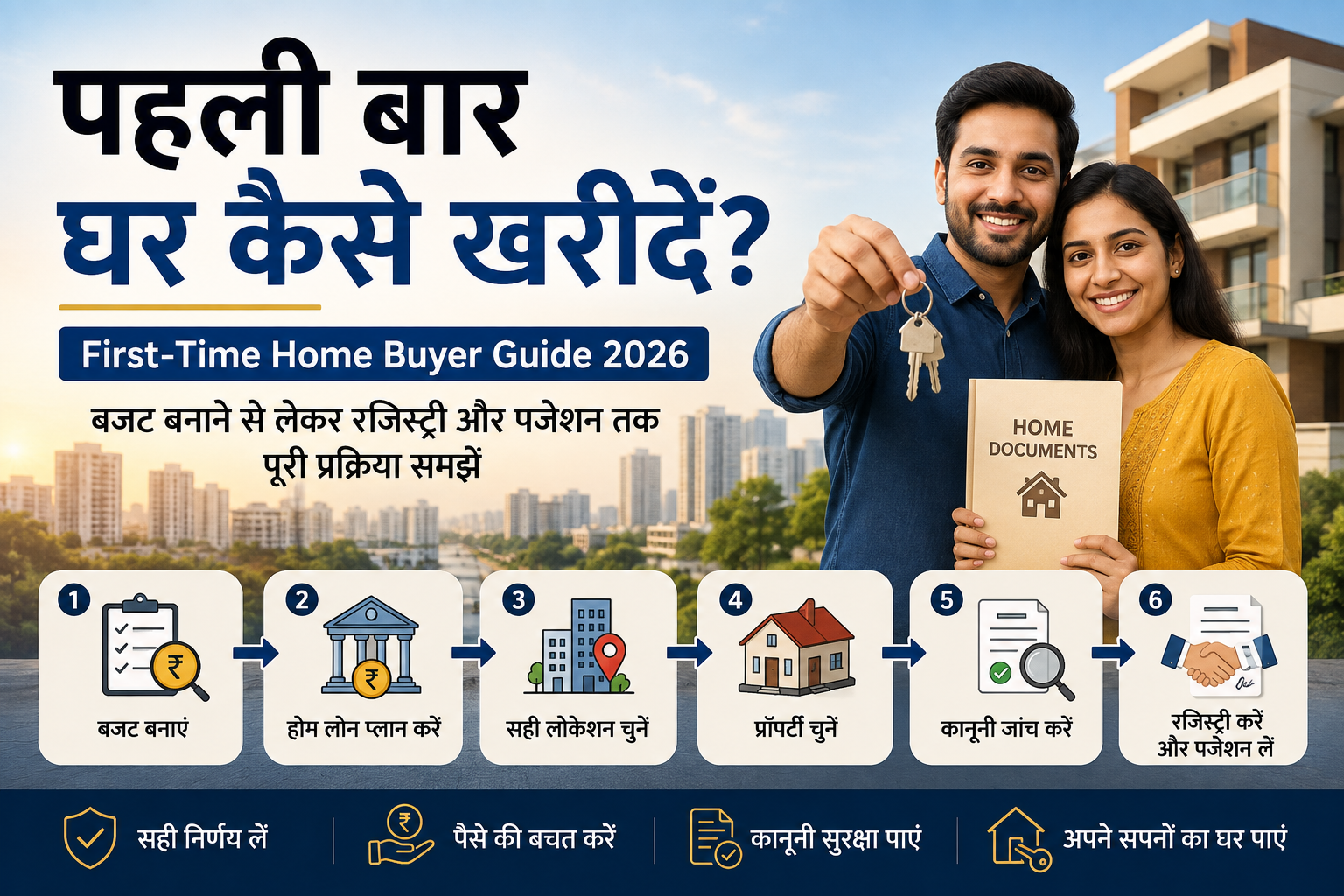 पहली बार घर कैसे खरीदें - First Time Home Buyer Guide 2026