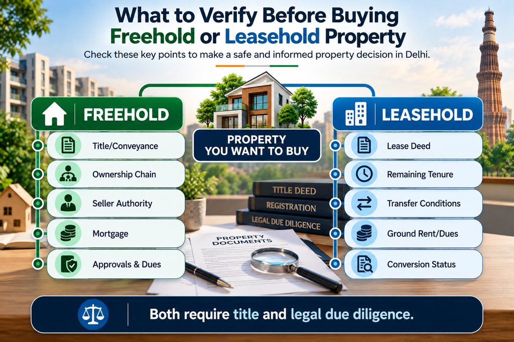 Documents to verify for freehold and leasehold property in Delhi