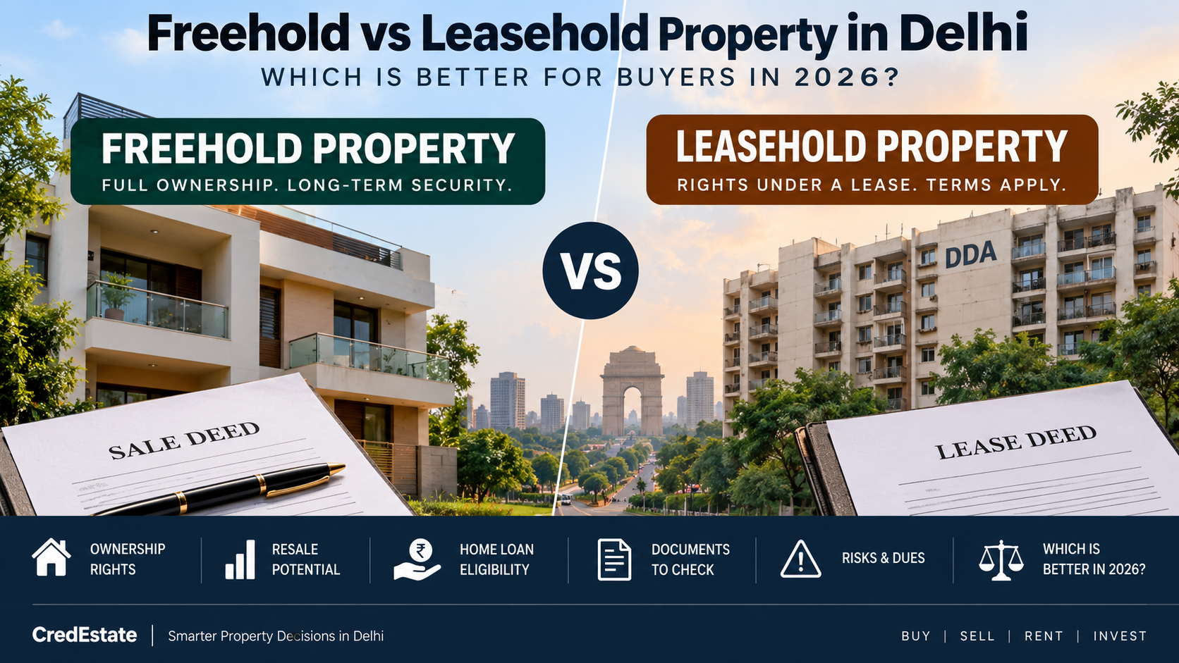 Freehold vs leasehold property in Delhi – which is better for buyers in 2026 mn